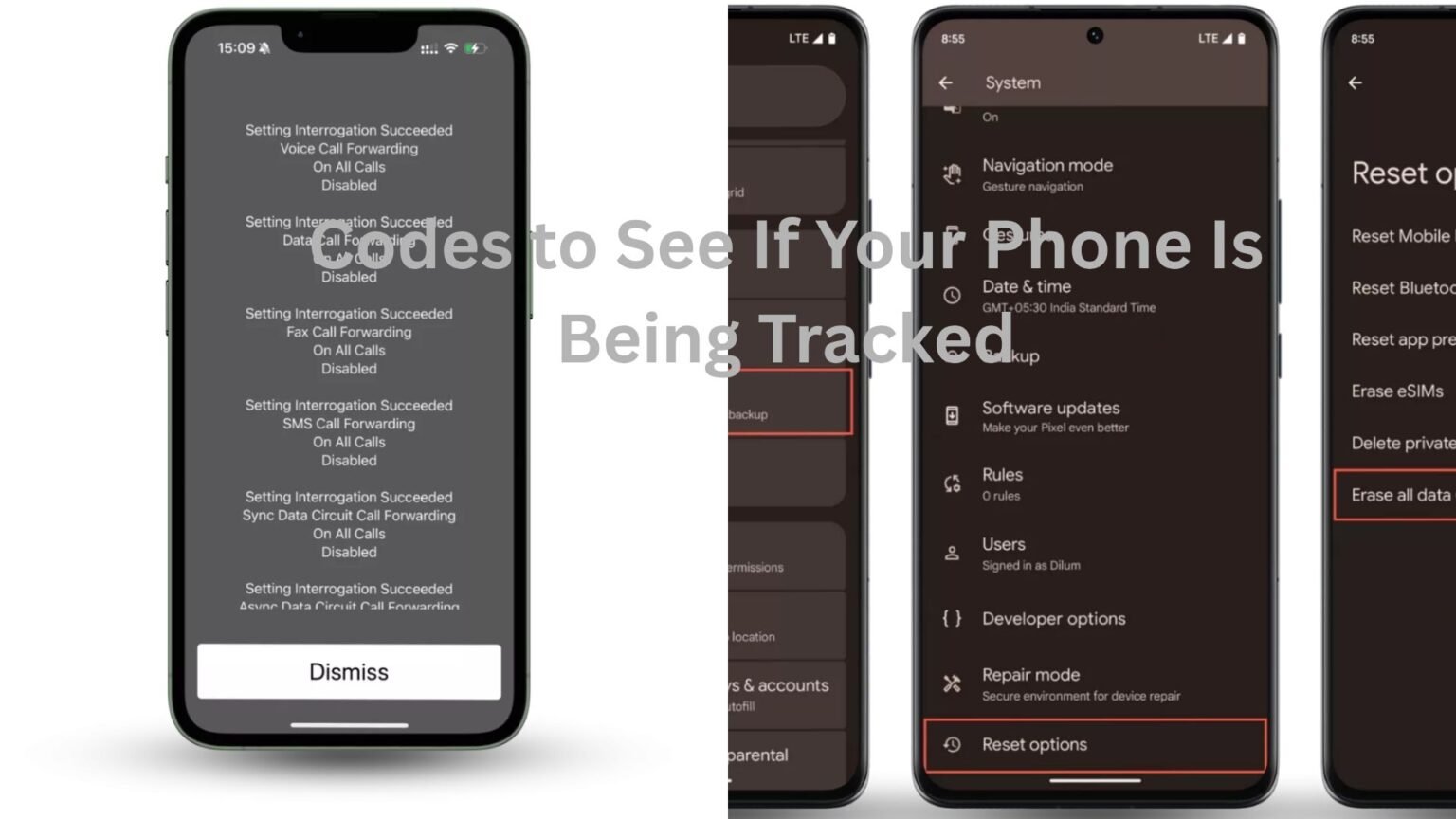 codes to see if your phone is being tracked