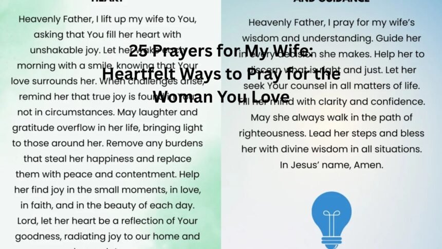 25 prayers for my wife
